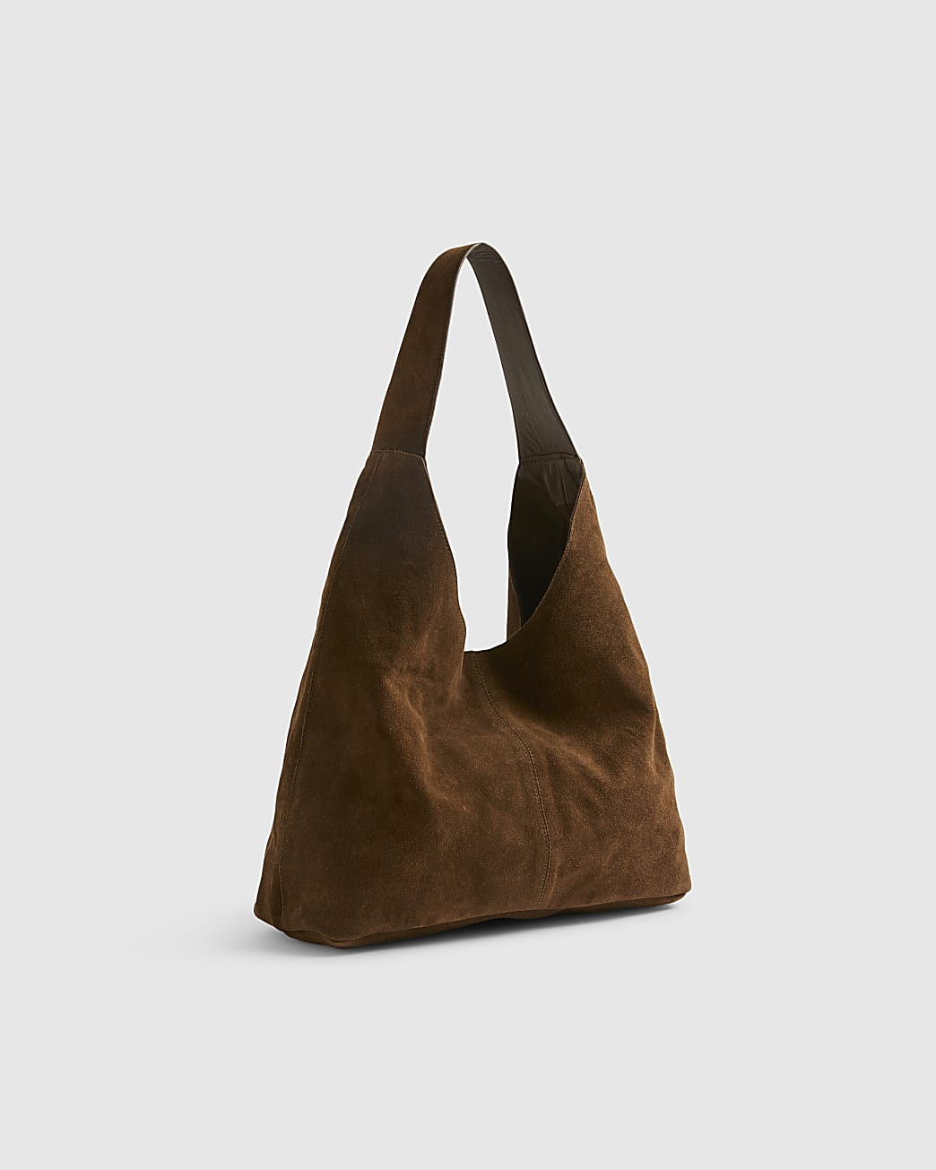 Brown Suede Slouch Shoulder Bag | River Island UK & IE