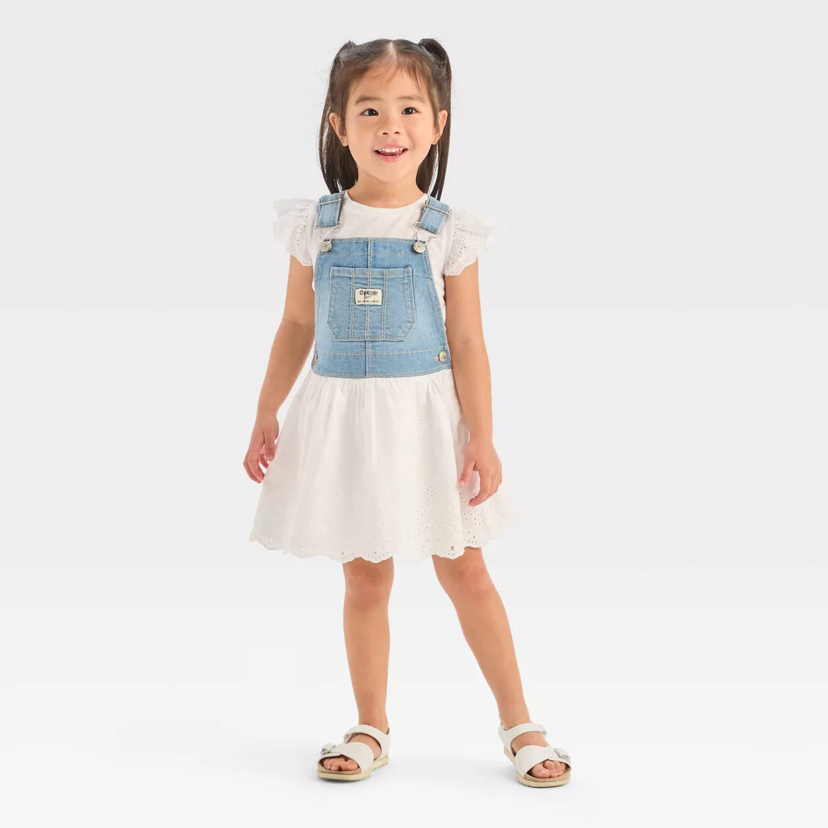 OshKosh B'gosh Toddler Girls' Lace Skirtall - White | Target