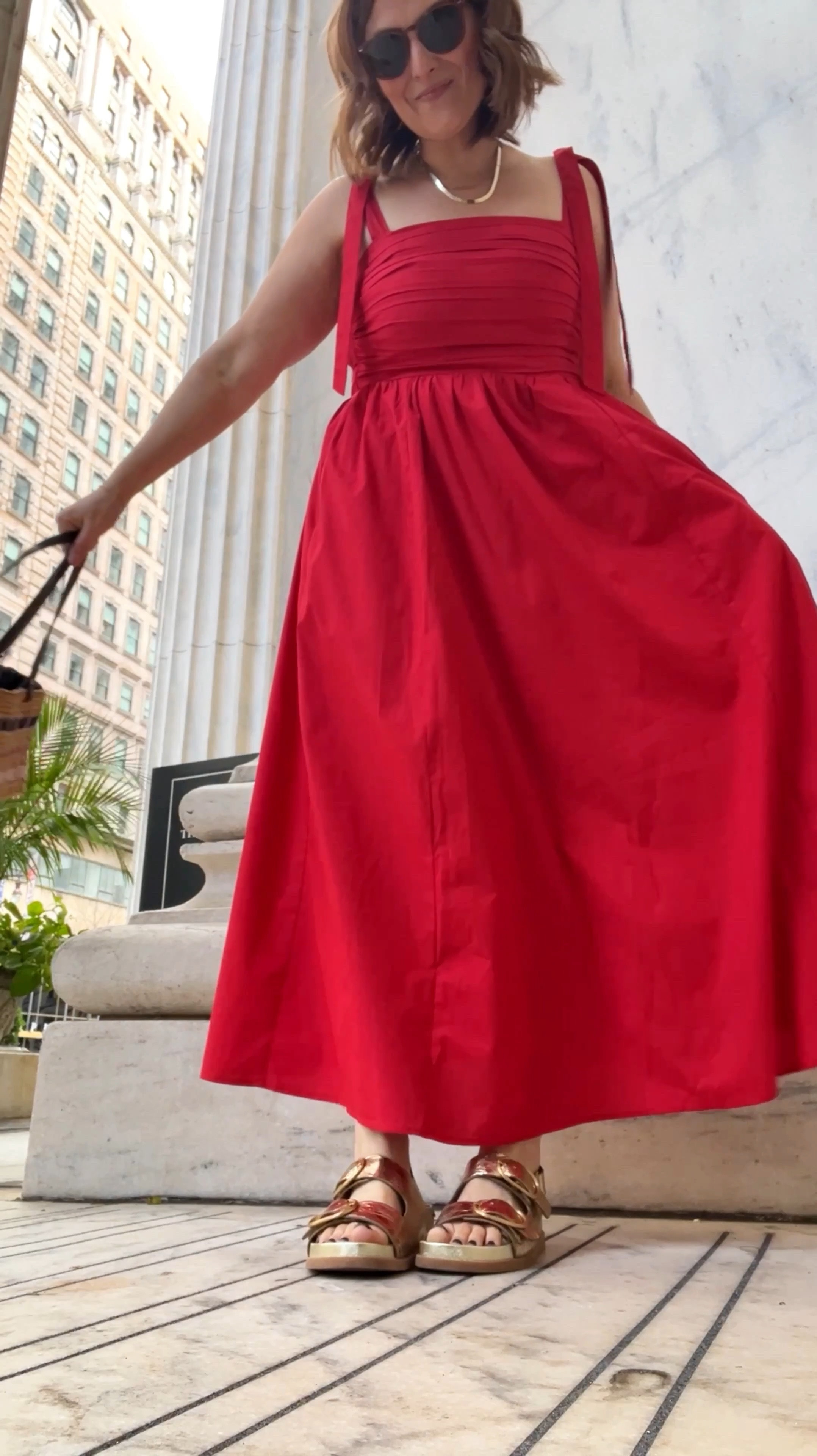 This Abercrombie Emerson dress in red is ALMOST sold out, but they have other colors and the same style with puff sleeves! I love love this dress! It runs a touch big…. I’m wearing the Petite Small. 5’2, 145lbs, 34-36B chest. I sized down bc I didn’t want to have to wear a bra. 

#LTKWedding #LTKMidsize #LTKFindsUnder100