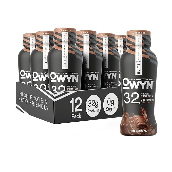 OWYN Only What You Need Pro Elite Vegan High Protein Keto Shake, 32g Protein, 9 Amino Acids, Omeg... | Amazon (US)