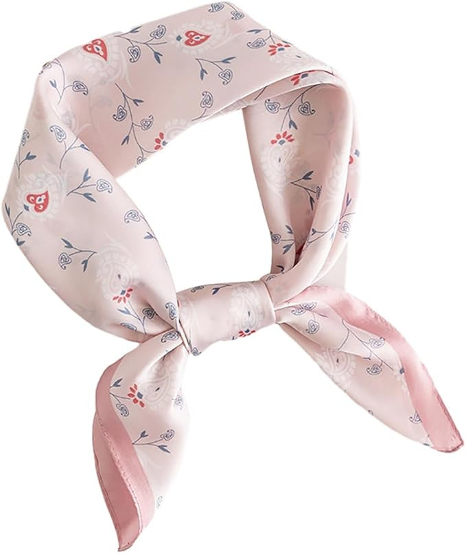 Satin Scarves for Women 27.5 × 27.5 inches Medium Square Elegant Silk Feeling Head Scarf | Amazon (US)