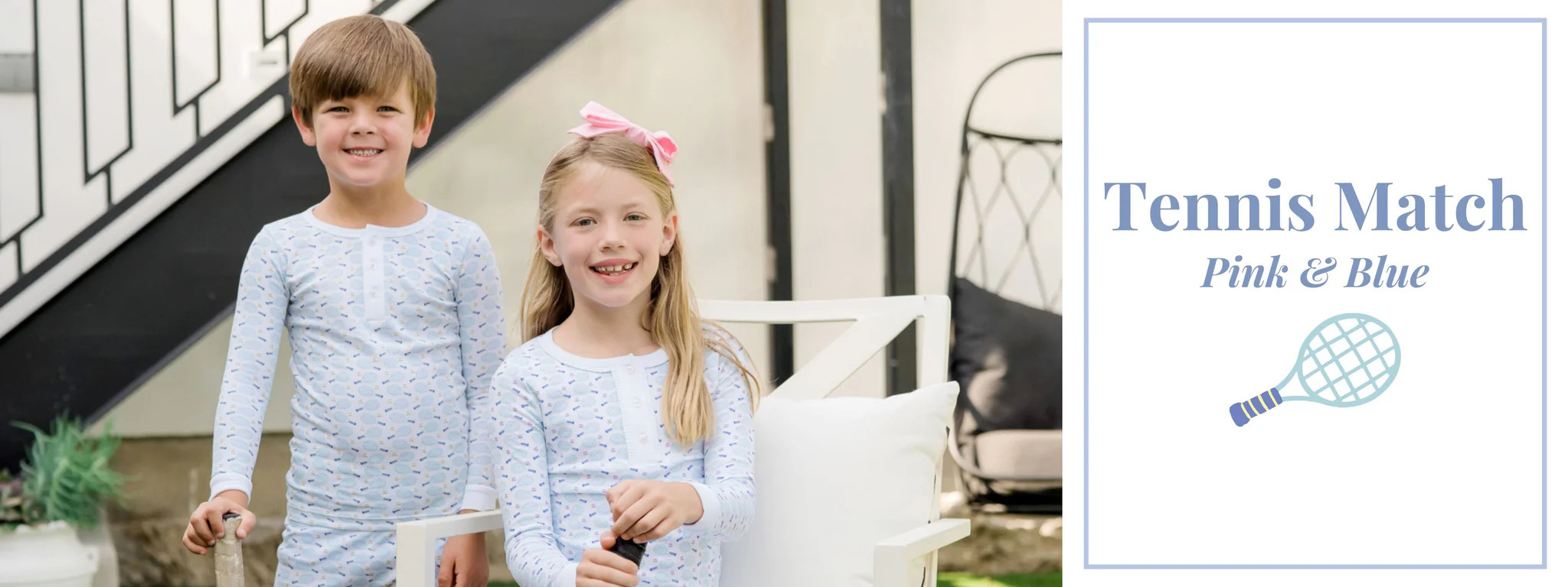 Tennis Match Pink & Blue | Lila and Hayes