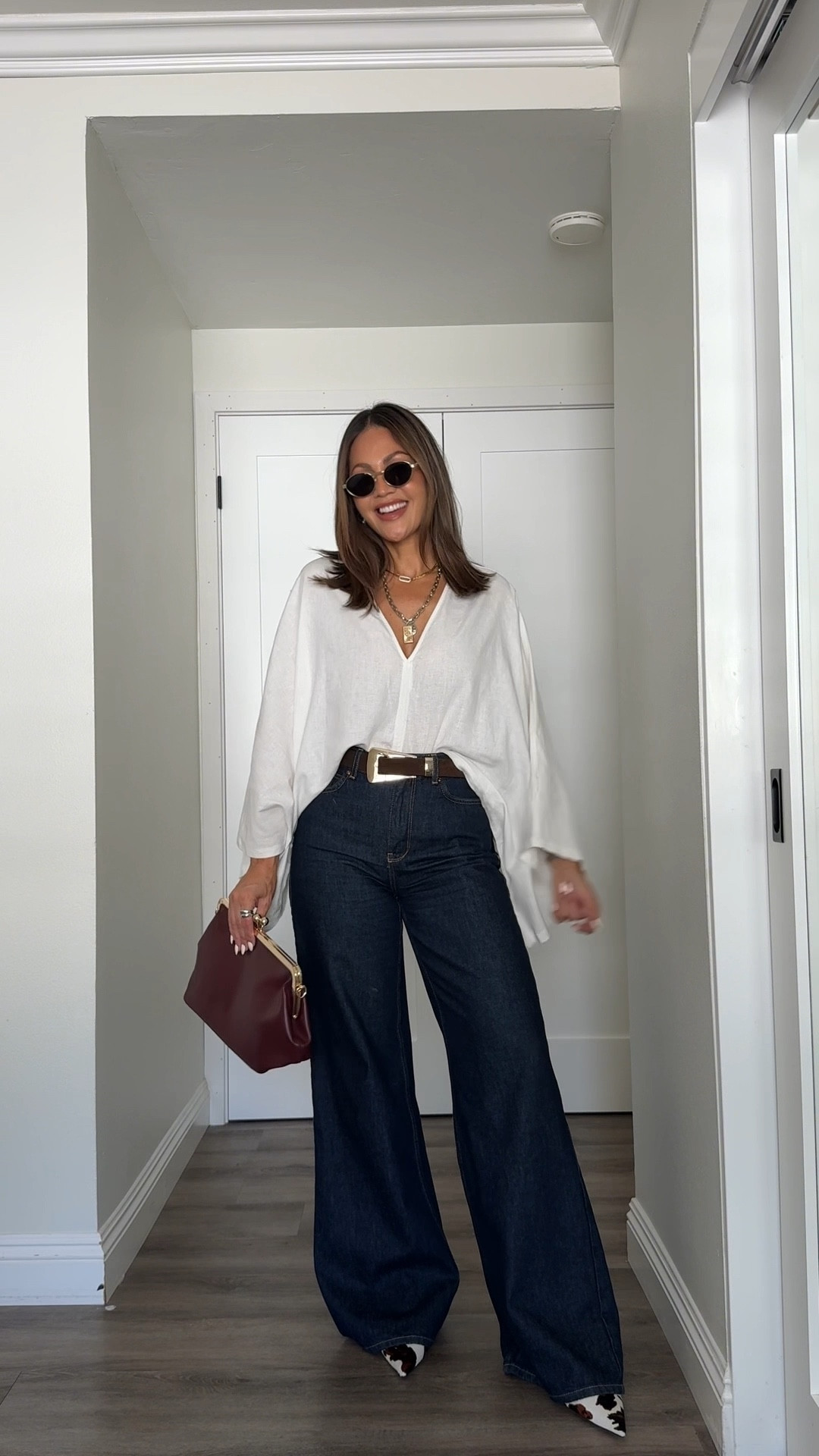 Casual but CUTE pre fall look 
Wearing small in kimono top and 26 in jeans 
I’m 5’4/130

#LTKOver40 #LTKU #LTKSeasonal