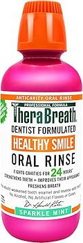 TheraBreath Cavity,Bad Breath Healthy Smile Dentist Formulated 24-Hour Oral Rinse, Sparkle Mint, ... | Amazon (US)