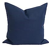 Solid Blue Pillow Cover, Throw Pillow Cover, Blue Throw Pillow Cover, Solid Navy Pillow, Decorative  | Amazon (US)