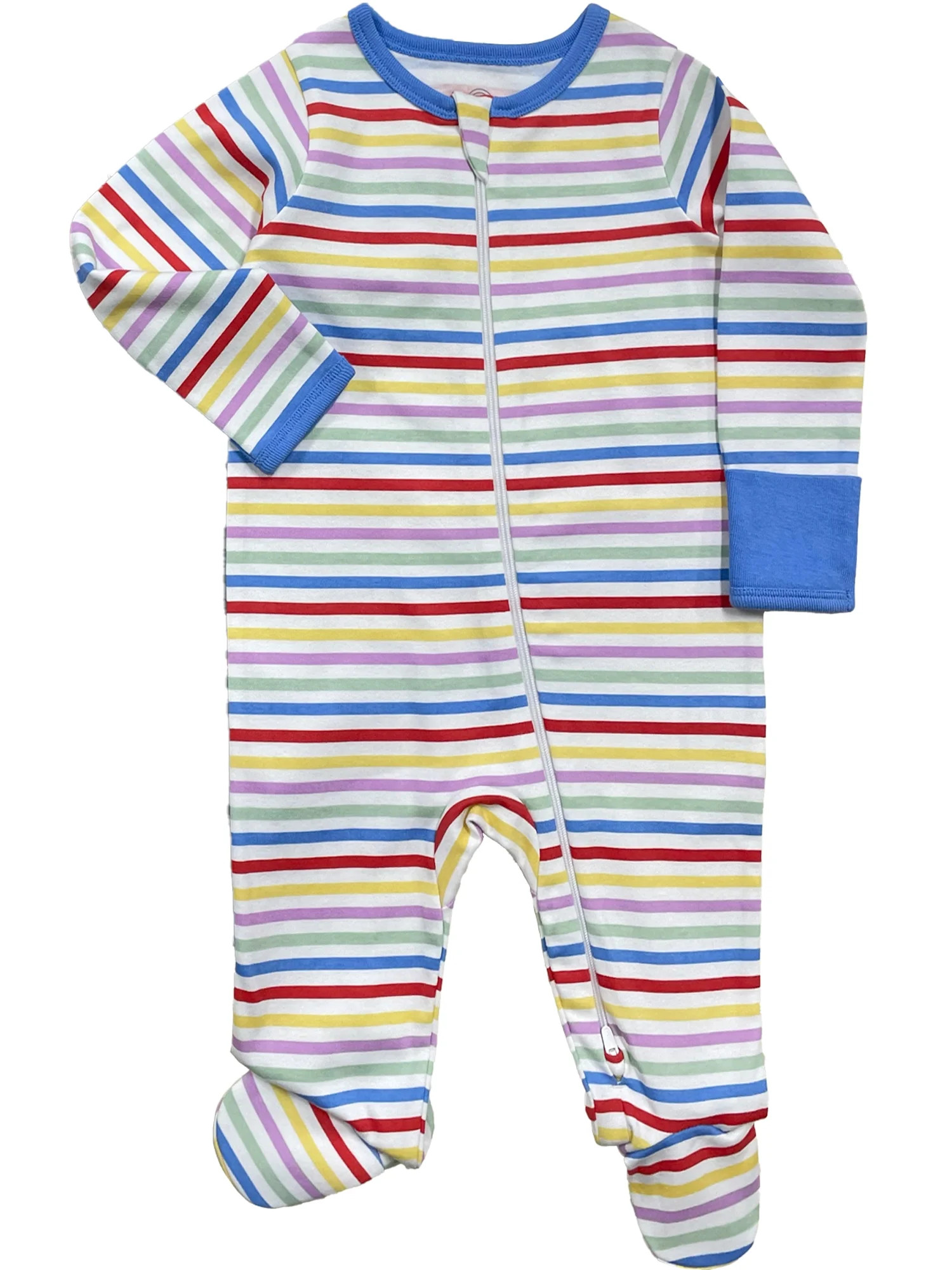 Wonder Nation Baby Gender Neutral Zip Front Footed Sleep N Play Pajamas, Sizes Preemie-6/9 Months | Walmart (US)
