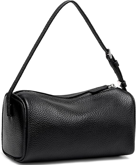 Genuine Leather Crossbody Purses for Women: Barrel Designer Shoulder Bags Trendy Hobo Handbags fo... | Amazon (US)