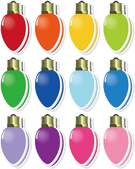 Whaline 24Pcs Christmas Sticky Note 12 Designs Colorful Xmas Bulb Shape Self-Stick Notepads Holid... | Amazon (US)