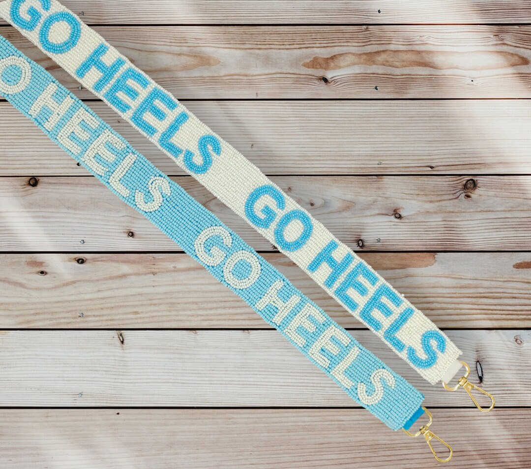 Handmade Beaded Straps for Game Day/game Day Accessories/ Go Heels Football Beaded Strap/ Go Heel... | Etsy (US)