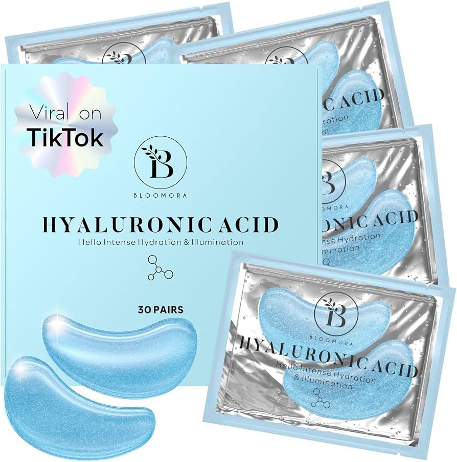 Hyaluronic Acid Under Eye Patches (30 Pairs) - For Dark Circles & Puffiness - Hydrating Eye Mask ... | Amazon (US)
