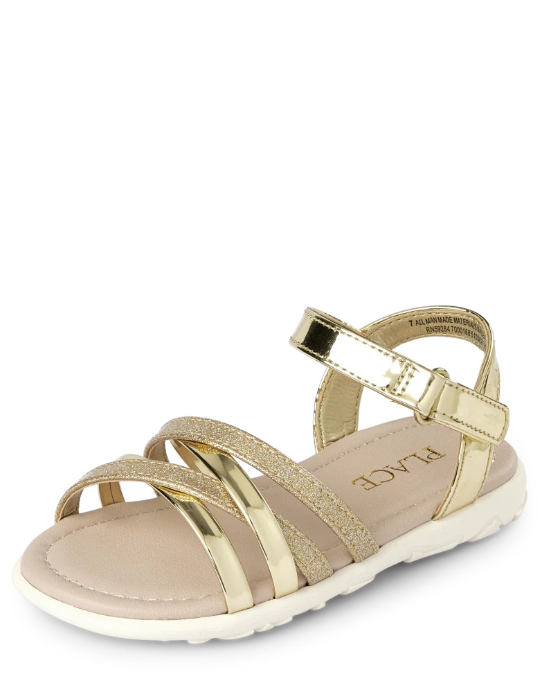 Toddler Girls Glitter Sandals - gold | The Children's Place