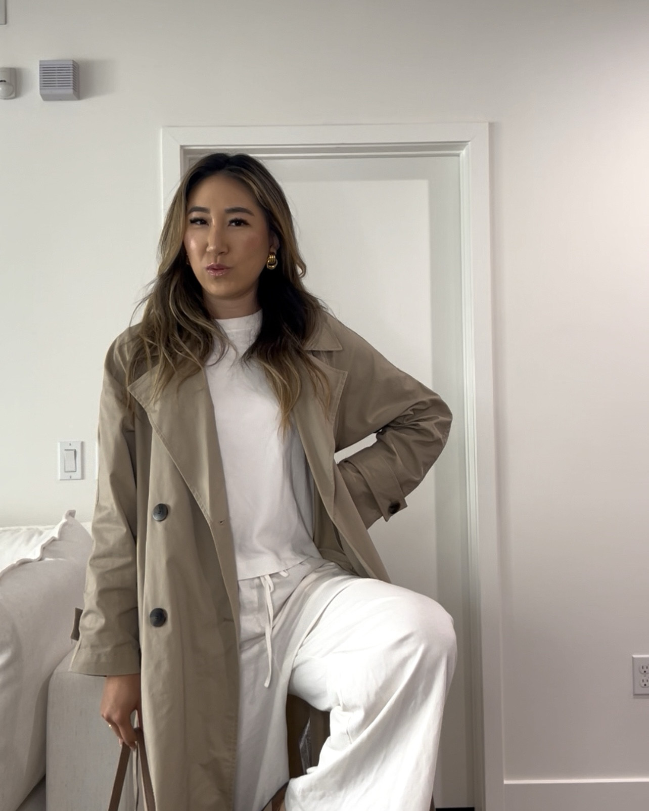 4 of my favorite transitional autumn outfits! These are perfect for everyday outfits / casual outfits, and can be dressed up for the office. A trench coat is a staple - throw it on over any outfit to instantly make it feel like more of a fall vibe! Same with a suede jacket. Another great transitional outfit is an all white outfit layered with something cozy - like a knit cardigan or sweater

#LTKSeasonal #LTKWorkwear #LTKFindsUnder50