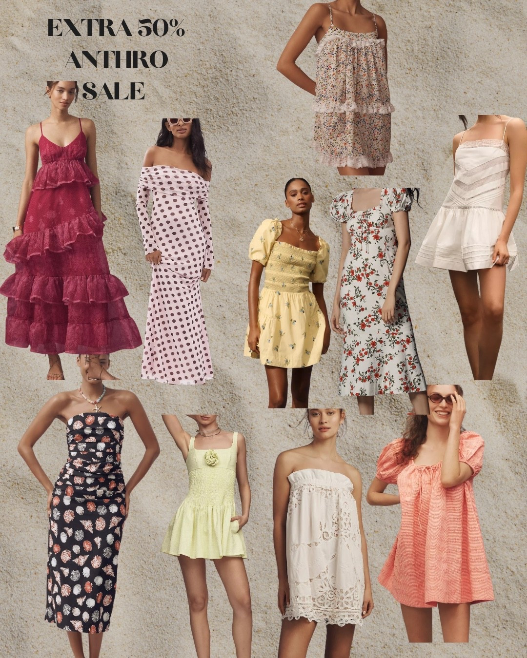 Extra 50% off Anthropologie Sale 

Summer sale, anthro sale, dresses on sale 

#LTKFindsUnder100 #LTKParties #LTKStyleTip