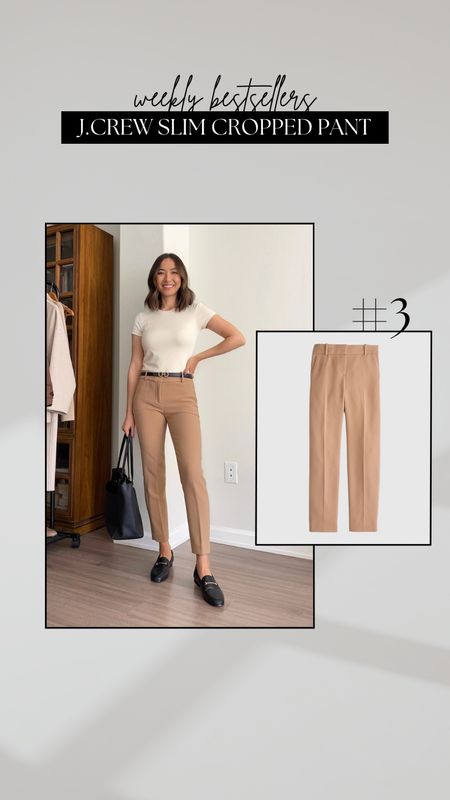 #3 bestseller this week - J.Crew Slim cropped pant (on sale) // great workwear office pant 

#LTKworkwear #LTKsalealert