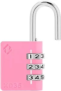 Combination Lock, 3-Digit Padlock for School Gym Sports LockerLock, Fence, Toolbox, Case, Hasp St... | Amazon (US)