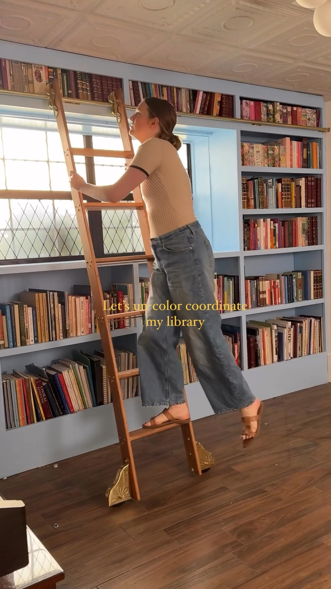 A day in my library, sharing my outfit, label embosser and favorite books!

Wide leg jeans, knit top, short sleeve shirt, home decor, sandals 

#LTKFindsUnder50 #LTKHome