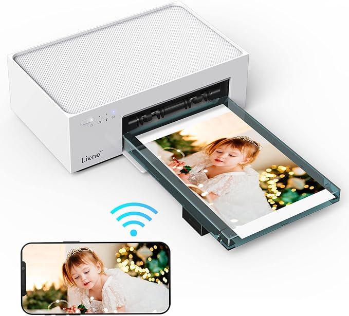 Liene White M200 4x6'' Photo Printer Battery Edition, Wireless Photo Printer for iPhone Android, ... | Amazon (US)