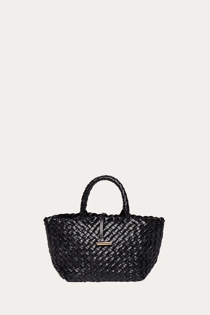 Mini Leather Basket Black | LITTLE LIFFNER