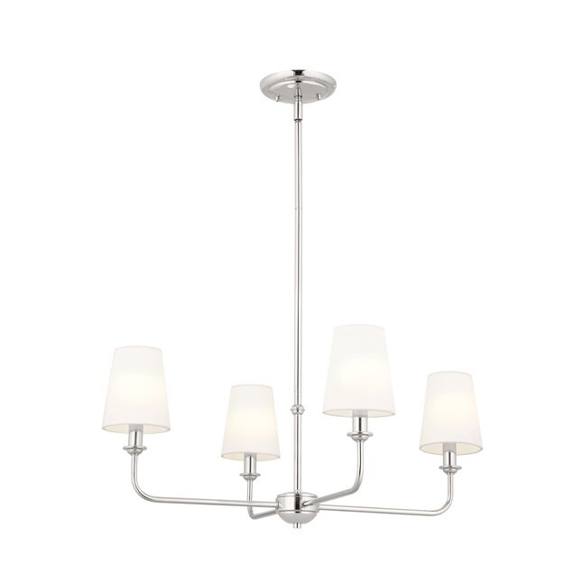 Kichler Pallas 4-Light Polished Nickel Traditional Dry Rated Chandelier | Lowe's