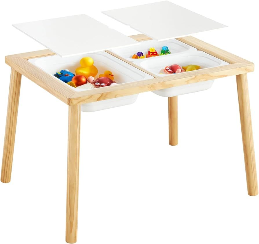 Beright Sensory Table with 3 Storage Bins, Kid's Table Play Sand Table Indoor, for Birthday, Chri... | Amazon (US)