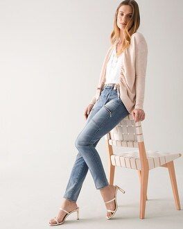 Mid-Rise Studded Skinny Ankle Jeans | White House Black Market