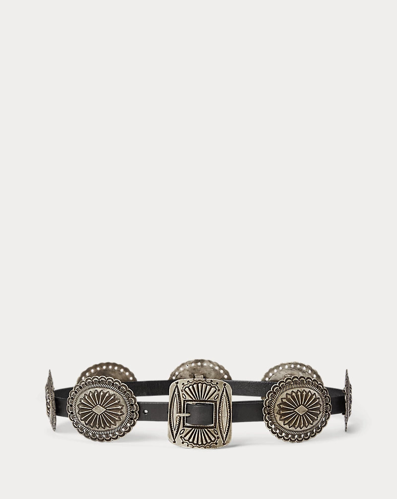 Metal-Accent Leather Belt | Ralph Lauren (UK)