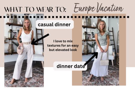 Easy dinner outfits while on vacation in Europe 



#LTKFind #LTKunder50 #LTKstyletip