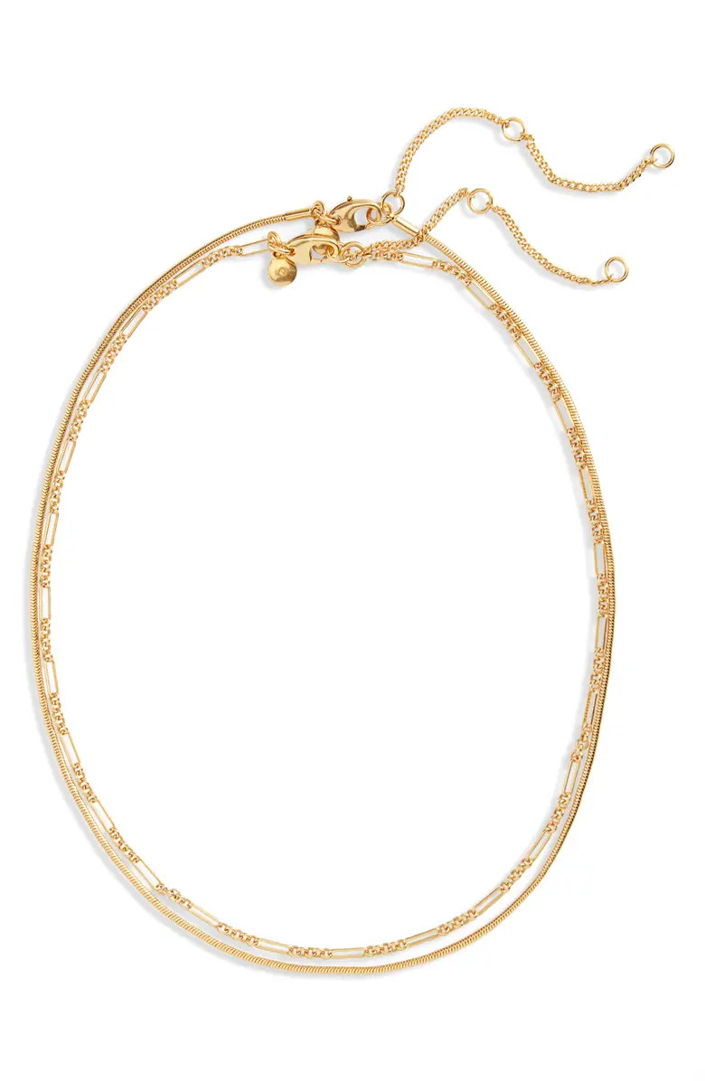 Madewell Set of 2 Assorted Riverside Chain Necklaces | Nordstrom | Nordstrom Canada