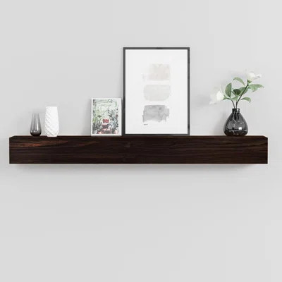 72-Inch Mantel, Floating Mantel For Electric Fireplace With Textured Rustic Finish For Easy Installation | Wayfair North America