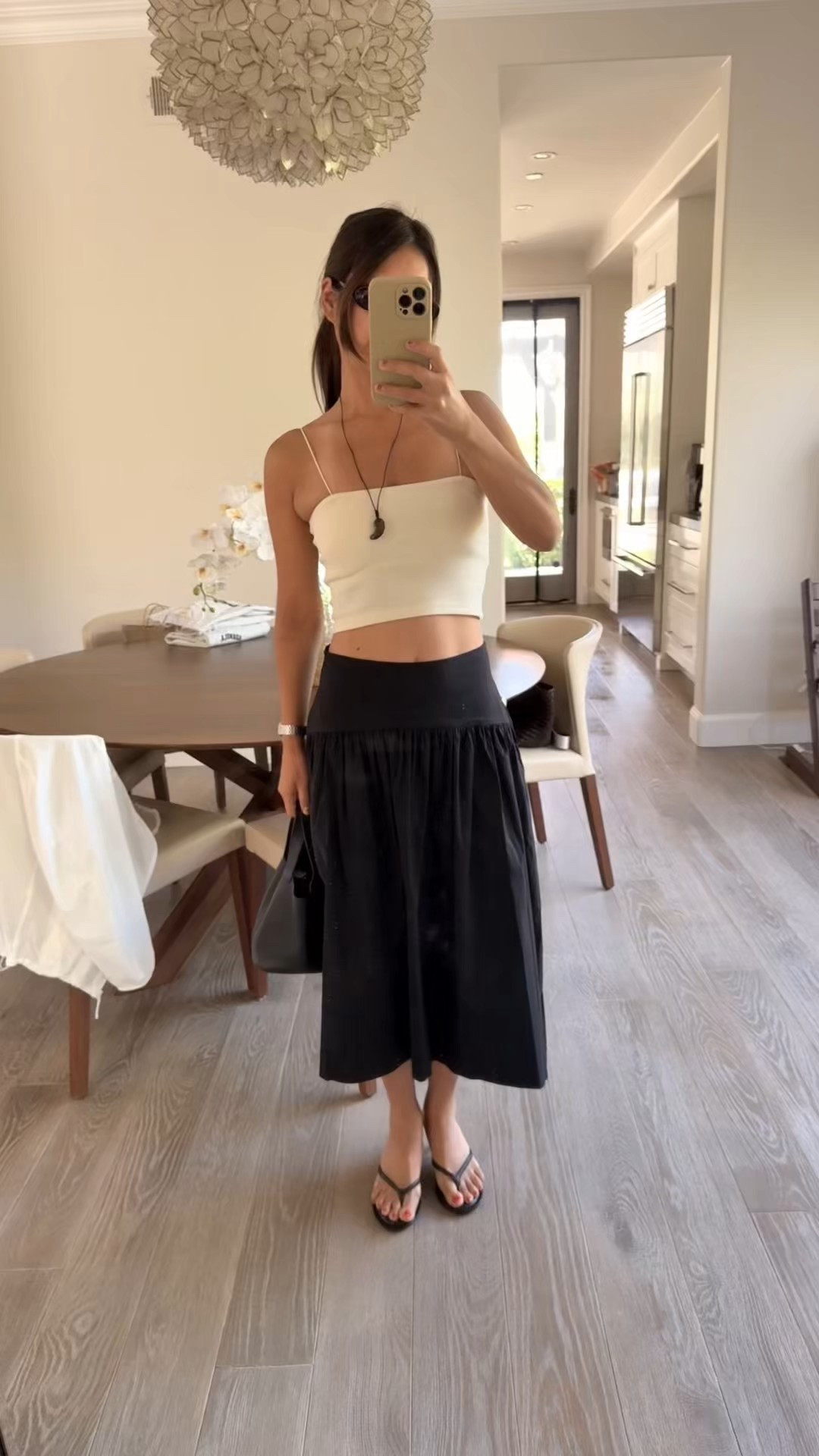 Drop waist midi skirt in black

#LTKStyleTip #LTKFindsUnder50 #LTKSeasonal