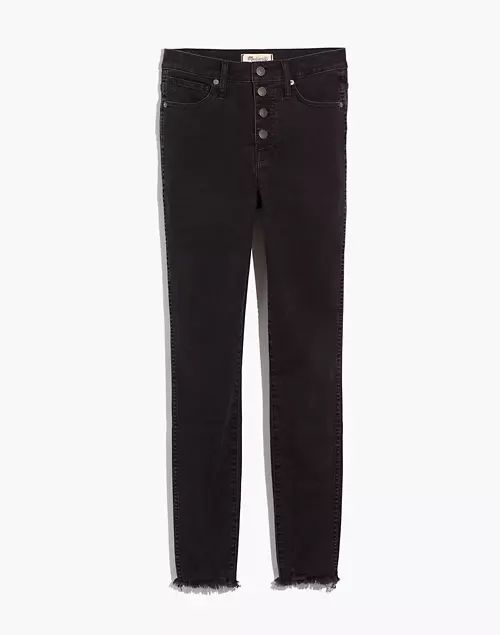 Petite 10" High-Rise Skinny Jeans in Berkeley Black: Button-Through Edition | Madewell
