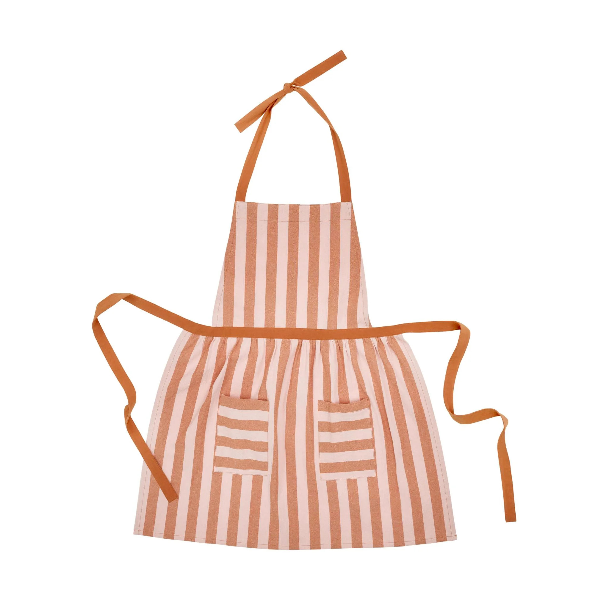 Beautiful Yarn Dyed Stripe Apron by Drew Barrymore, Coral Rose, 30"W x 32"L | Walmart (US)