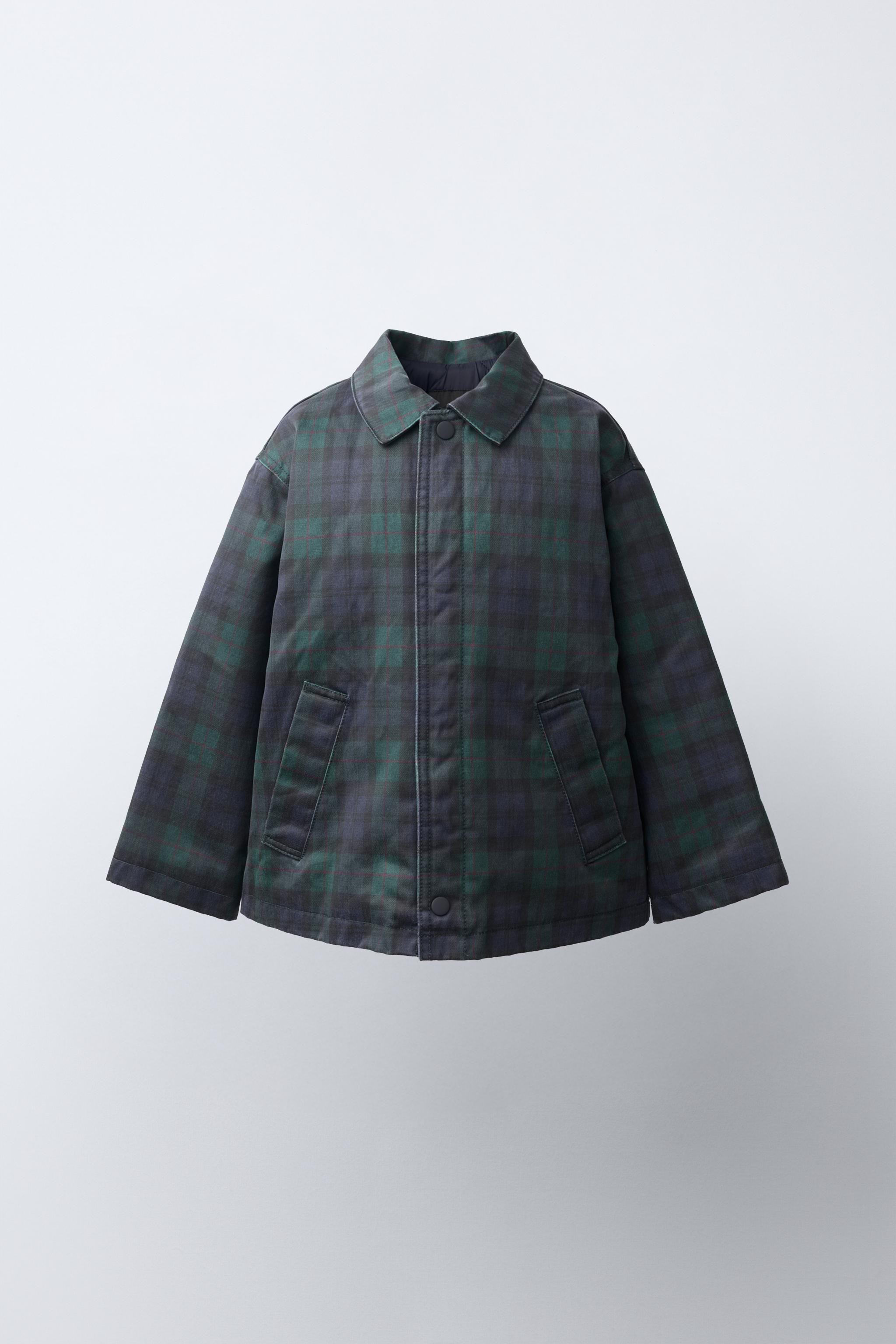 WAXED SUEDE CHECKS JACKET | Zara UK