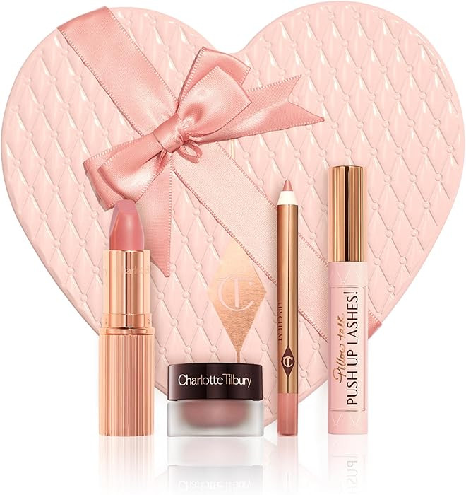 Charlotte Tilbury Pillow Talk Icons On the Go Kit - 4-Piece Makeup Set with Cream Eyeshadow, Mini... | Amazon (US)