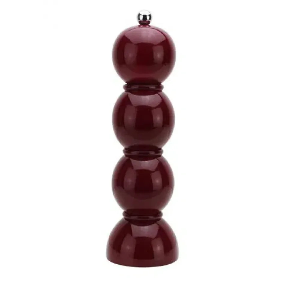 Addison Ross Deep Cherry Red Bobbin Salt Or Pepper Mill Grinder | Gracious Style | Gracious Style, Inc.