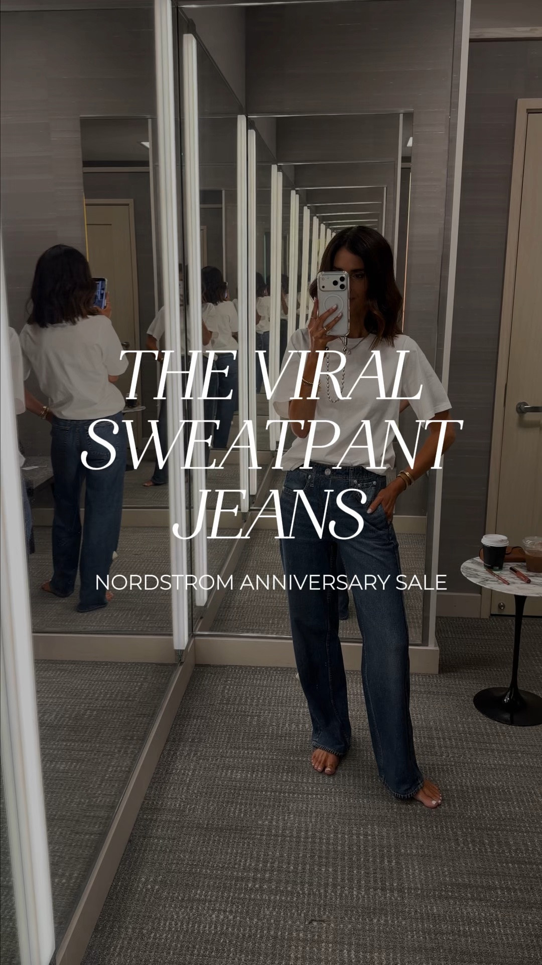 SWEATPANT JEANS 🙌🏼 I’m just shy of 5-7” wearing the size XS oversized tee and my jeans run true to size
#stylinbyaylin #aylin #nordstrom #nsale

#LTKSeasonal #LTKSaleAlert #LTKootd