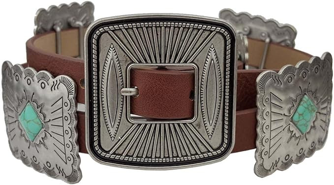 Axesoria Navajo/Tribal/Western Concho Buckle Belt | Amazon (US)