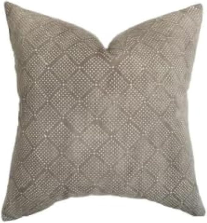 Pillow Covers Linen Lightweight 24 x 24 Inches Double Sided Block Print with Zipper for Easy Remo... | Amazon (US)