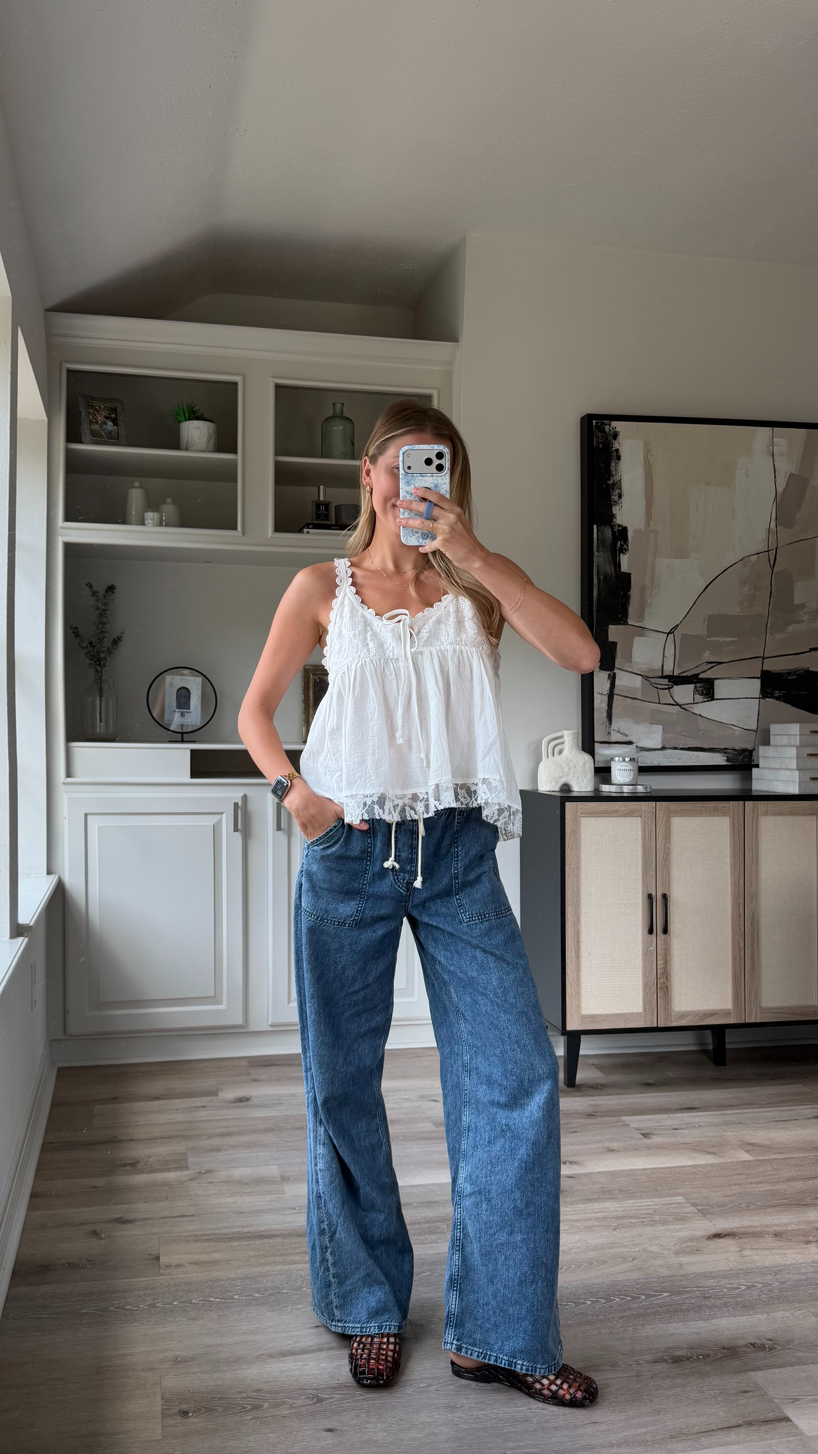 Cutie flowy tank for summer! Perfect for nursing! Wearing small in top and denim!
 

 #LTKootd #LTKmomlife