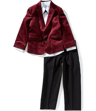 Class Club Little Boys Velvet Suit 3-Piece Set | Dillard's | Dillard's