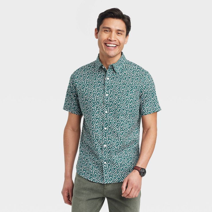 Men's Standard Fit Short Sleeve Button-Down Shirt - Goodfellow & Co™ | Target