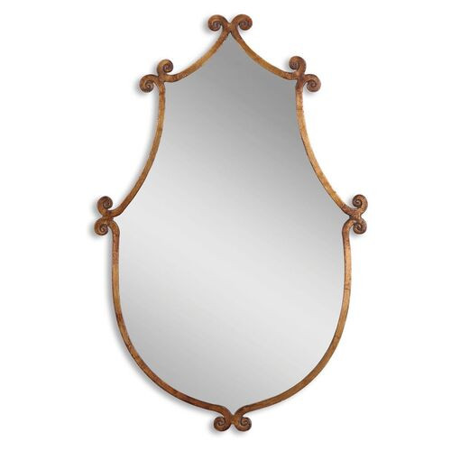 Mara Mio Wall Mirror, Antiqued Gold | One Kings Lane