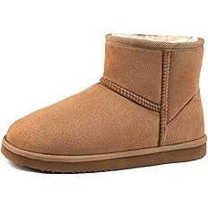 Zizor Women's Cozy Short Bootie Slippers, Winter Warm Hard Bottom House Shoes with Fuzzy Lining | Amazon (US)