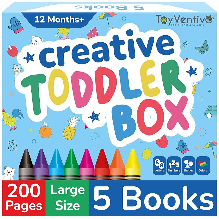 Amazon.com: TOYVENTIVE Toddler Coloring Books & Crayons, Toys & Birthday Gifts for 1+,2,3,4 Years... | Amazon (US)