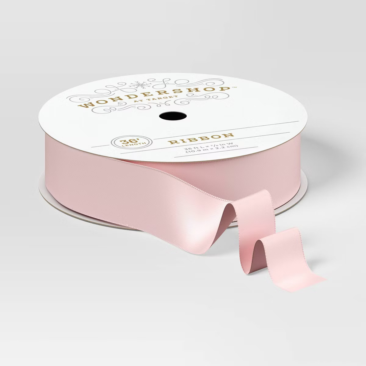 7/8" Satin Fabric Christmas Ribbon 36' Pink - Wondershop™ | Target