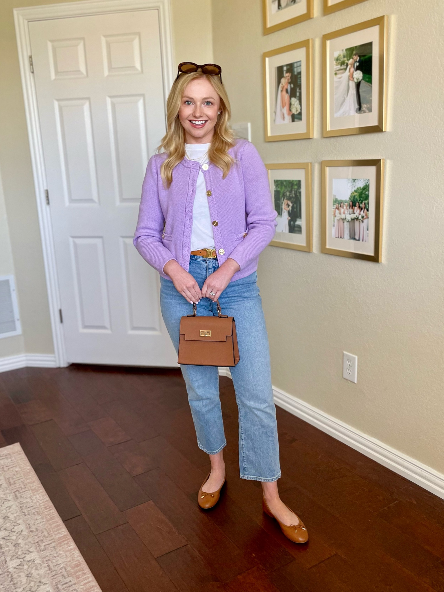 Wearing an XS in cardigan and 26S in jeans | casual spring outfit, spring outfit, ankle jeans, lady jacket, lavender sweater, lavender top 

#LTKfindsunder100 #LTKstyletip #LTKSeasonal