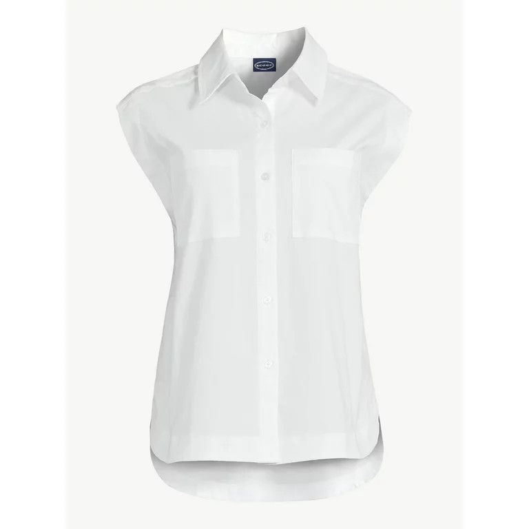 Scoop Women's Sleeveless Button Up Shirt | Walmart (US)