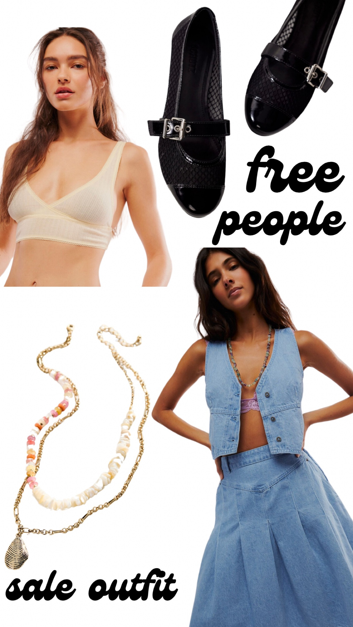 Cute outfit for spring or summer created entirely from sale items from Free People! Under $200! 

#LTKsalealert #LTKshoecrush #LTKstyletip