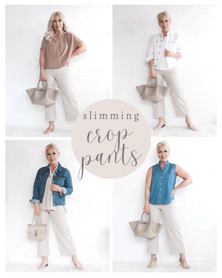 Four ways to style neutral slimming crop pants

#LTKover40 #LTKstyletip #LTKSeasonal