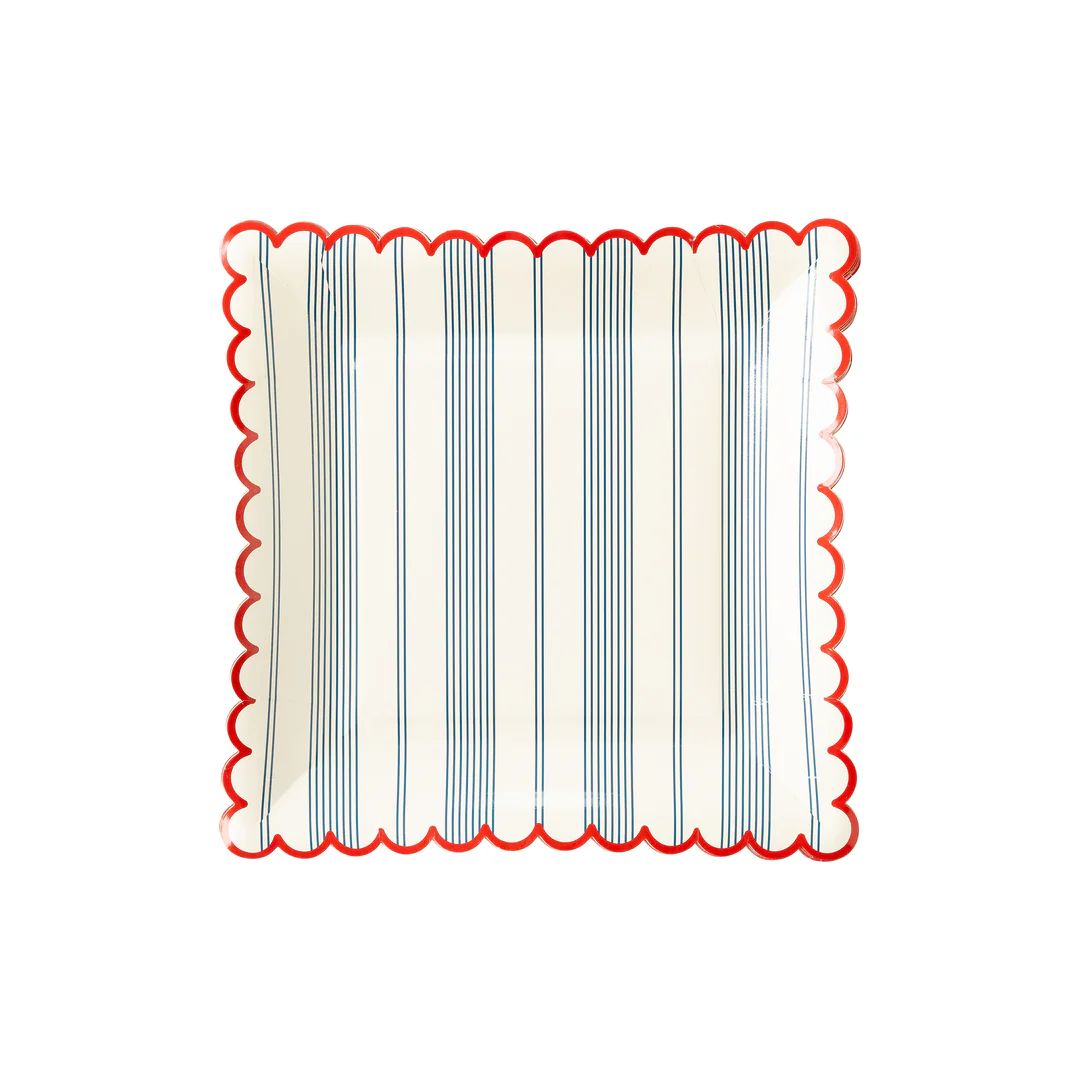 Striped Scallop Plates | My Mind's Eye
